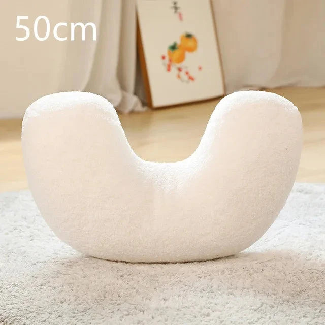 kawaiies-softtoys-plushies-kawaii-plush-Minimalist Shapes Moon Ball Pillow Plushies Soft toy Curve (White) 