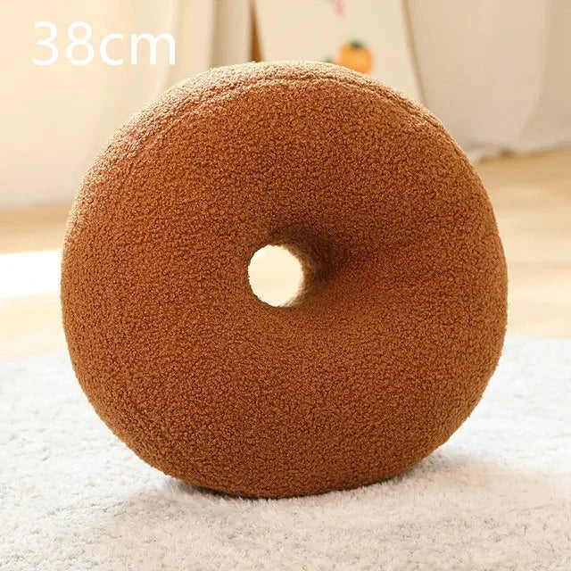 kawaiies-softtoys-plushies-kawaii-plush-Minimalist Shapes Moon Ball Pillow Plushies Soft toy Donut (Brown) 