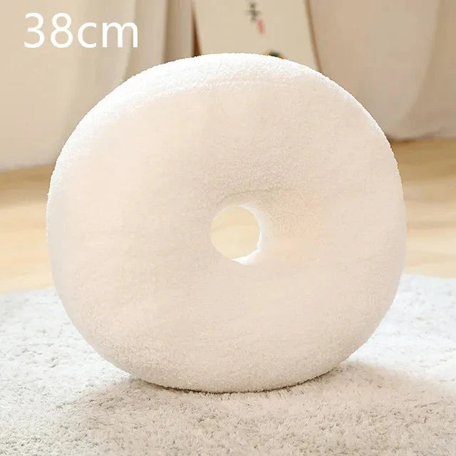 kawaiies-softtoys-plushies-kawaii-plush-Minimalist Shapes Moon Ball Pillow Plushies Soft toy Donut (White) 