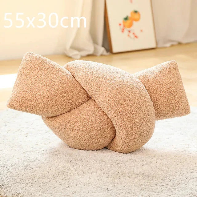 kawaiies-softtoys-plushies-kawaii-plush-Minimalist Shapes Moon Ball Pillow Plushies Soft toy Knot (Cream) 