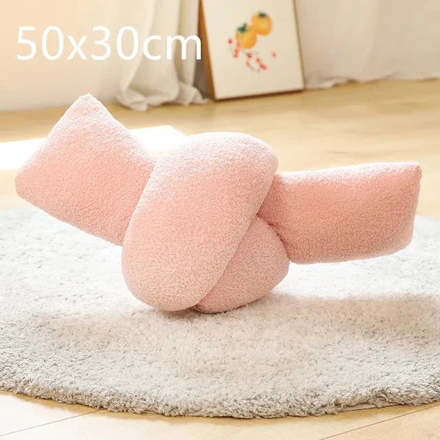 kawaiies-softtoys-plushies-kawaii-plush-Minimalist Shapes Moon Ball Pillow Plushies Soft toy Knot (Pink) 