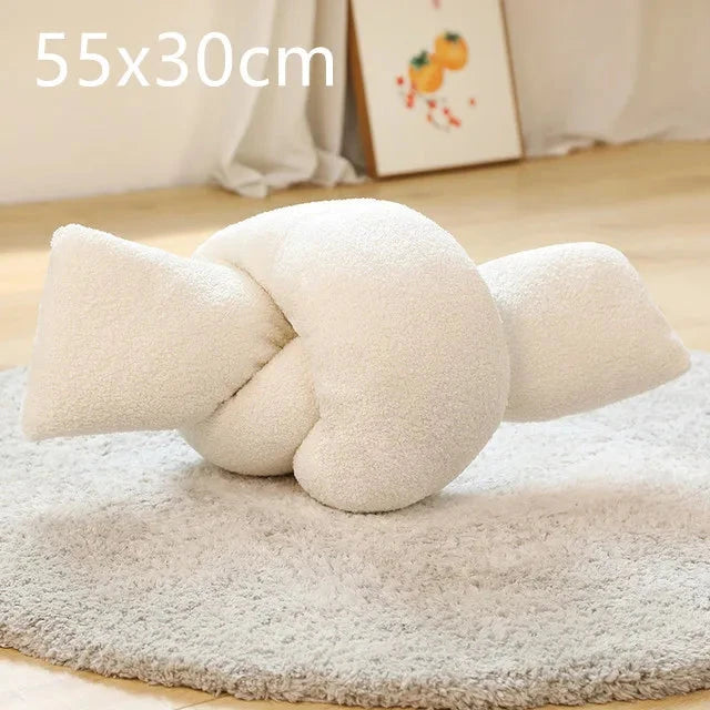 kawaiies-softtoys-plushies-kawaii-plush-Minimalist Shapes Moon Ball Pillow Plushies Soft toy Knot (White) 
