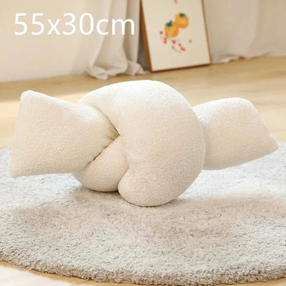 kawaiies-softtoys-plushies-kawaii-plush-Minimalist Shapes Moon Ball Pillow Plushies Soft toy Knot (White) 