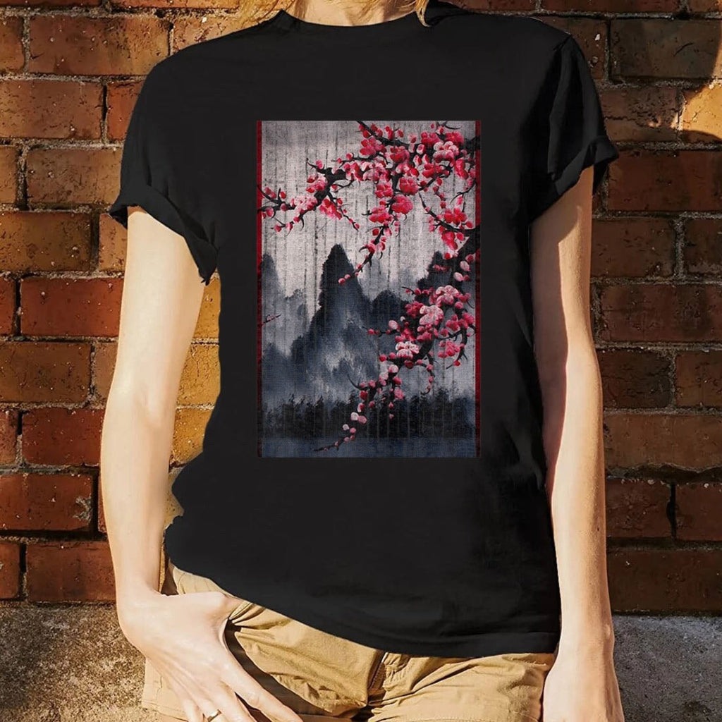 kawaiies-softtoys-plushies-kawaii-plush-Misty mountains with Blushing Cherry Blossom Tee Tops 