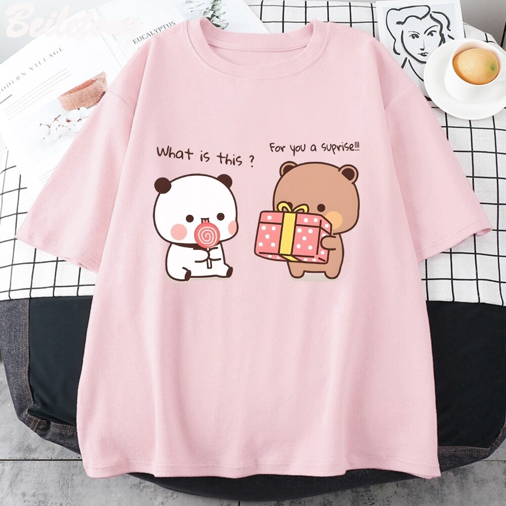 kawaiies-softtoys-plushies-kawaii-plush-Mocha and Tofu Panda Bear Surprise Tee Apparel Pink XS 