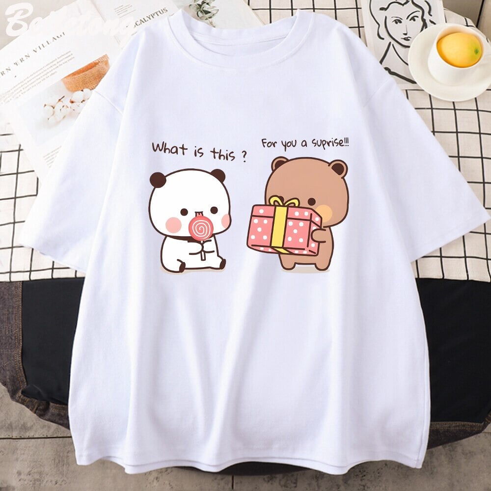 kawaiies-softtoys-plushies-kawaii-plush-Mocha and Tofu Panda Bear Surprise Tee Apparel White XS 