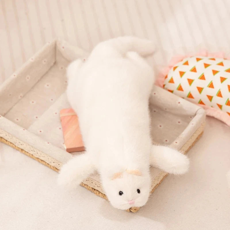 kawaiies-softtoys-plushies-kawaii-plush-Mochi & Miso The Fluffy Ferret Plushies Soft toy Mochi (White) 
