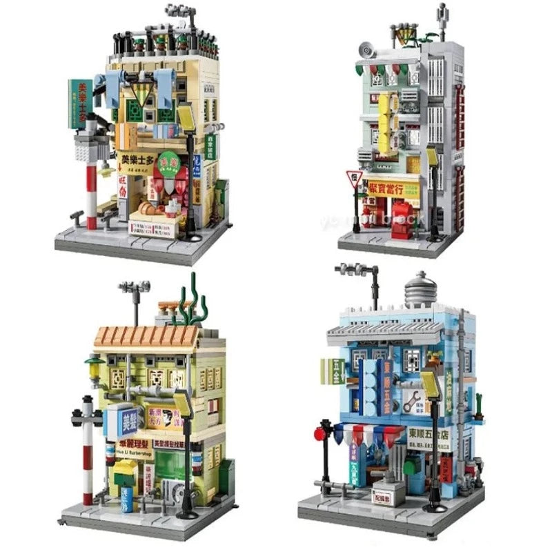 kawaiies-softtoys-plushies-kawaii-plush-My Mini Hong Kong Town Micro Building Blocks Build it Set of 4 