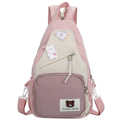 kawaiies-softtoys-plushies-kawaii-plush-Myron Bear Colour Block Mini Backpack Apparel Pink 