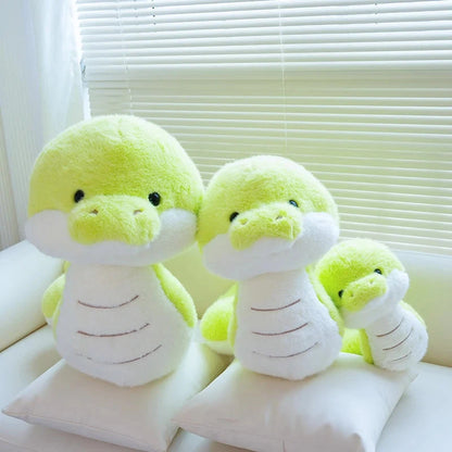 kawaiies-softtoys-plushies-kawaii-plush-Noodles the Long Green Fluffy Snake Soft toy 