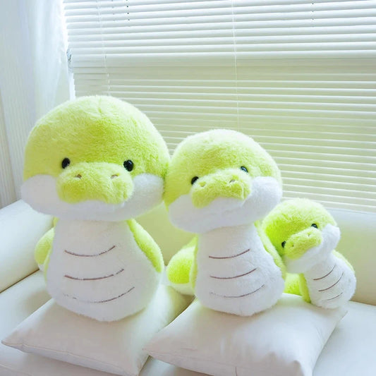 kawaiies-softtoys-plushies-kawaii-plush-Noodles the Long Green Fluffy Snake Soft toy 