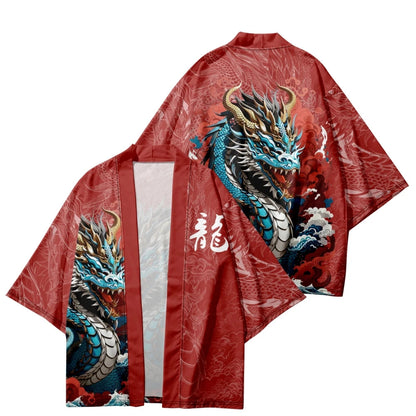 kawaiies-softtoys-plushies-kawaii-plush-Ocean Dragon Red Unisex Kimono Kimono M 