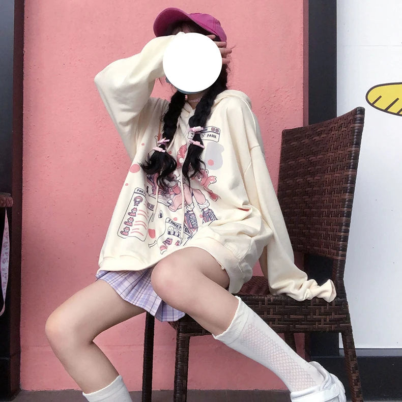 kawaiies-softtoys-plushies-kawaii-plush-Oversized Harajuku Care Bear Hoodie Hoodies 