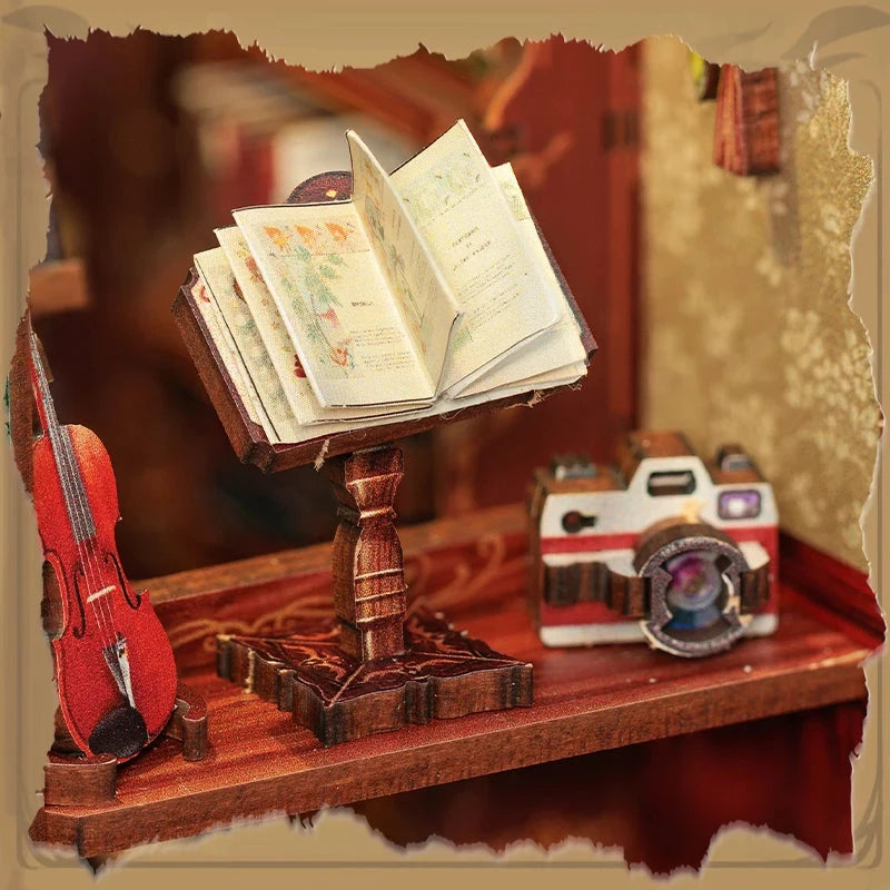 kawaiies-softtoys-plushies-kawaii-plush-Owl Bookstore Wooden Bookshelf Nook Kit Wooden Kit 