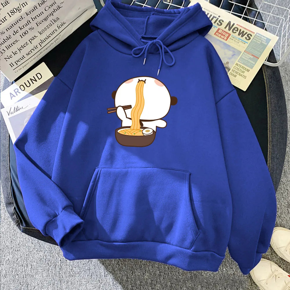 kawaiies-softtoys-plushies-kawaii-plush-Panda Eating Ramen Unisex Hoodie Hoodies Blue XS 