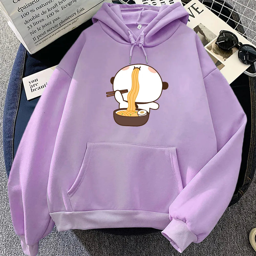 kawaiies-softtoys-plushies-kawaii-plush-Panda Eating Ramen Unisex Hoodie Hoodies Purple XS 