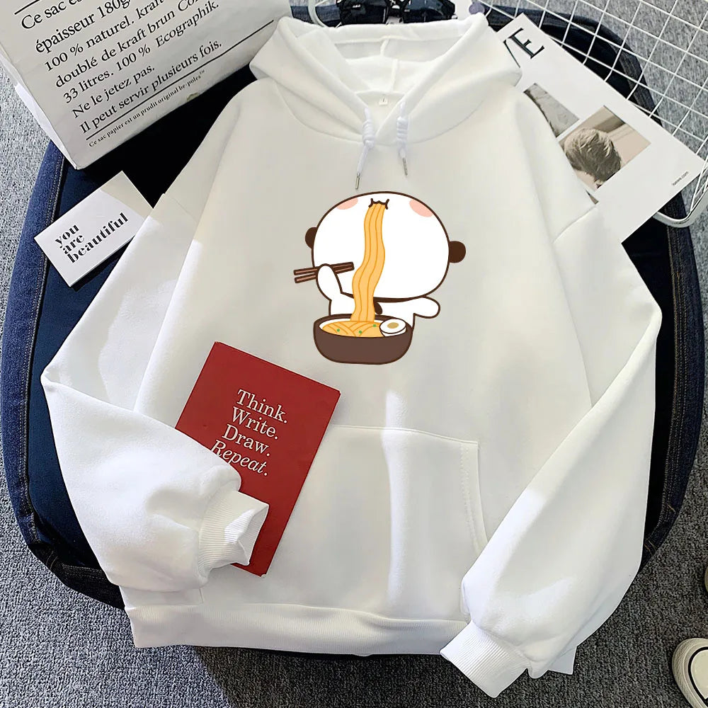 kawaiies-softtoys-plushies-kawaii-plush-Panda Eating Ramen Unisex Hoodie Hoodies White XS 