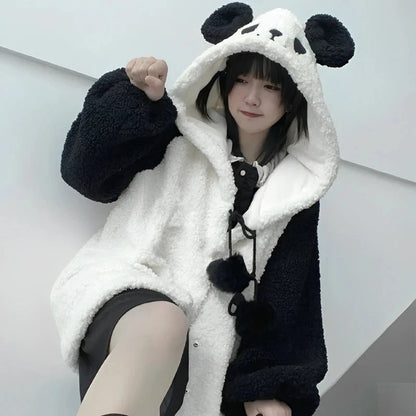 kawaiies-softtoys-plushies-kawaii-plush-Panda Puff Hoodie Jacket Apparel L 