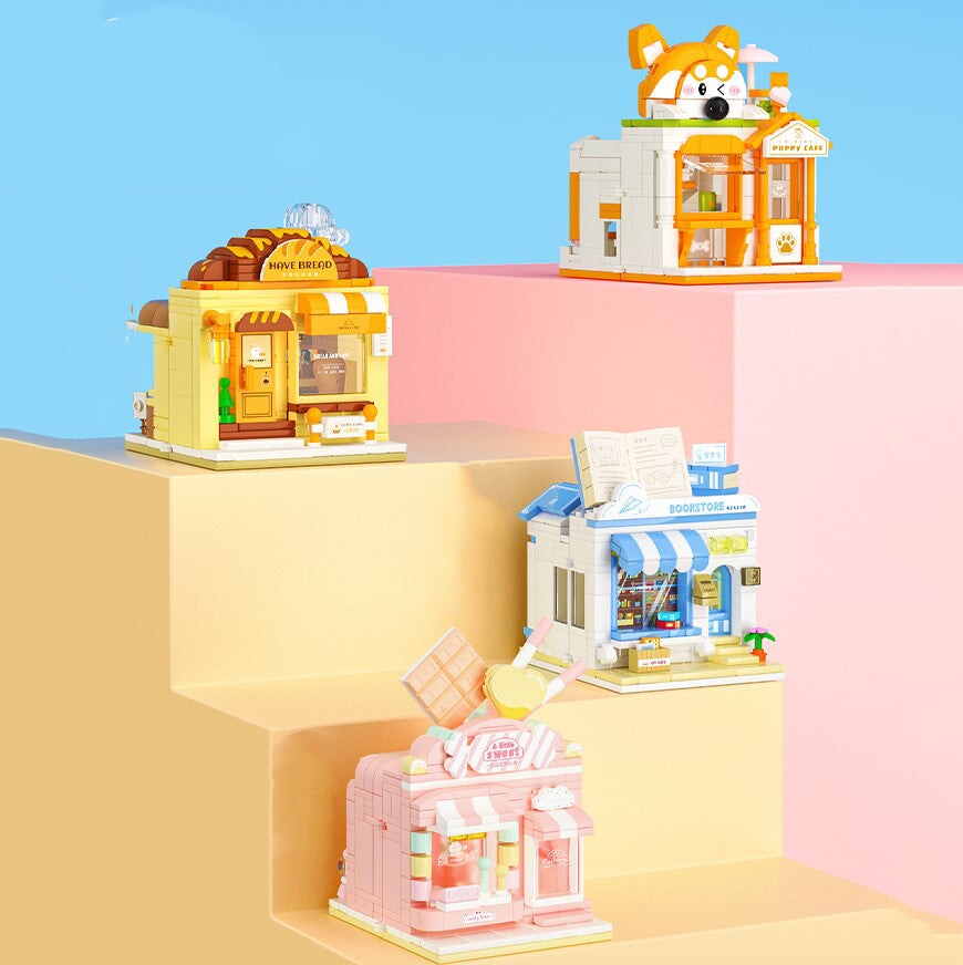 kawaiies-softtoys-plushies-kawaii-plush-Pet Candy Bakery Book Folding Micro City Building Sets Build it 