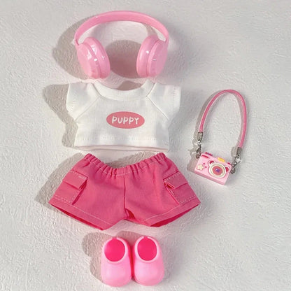kawaiies-softtoys-plushies-kawaii-plush-. Pink and Purple Puppy Besties Labubu Outfit Accessories 10 no doll 