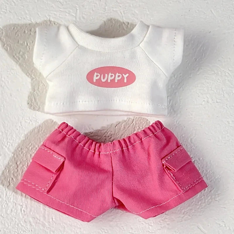 kawaiies-softtoys-plushies-kawaii-plush-. Pink and Purple Puppy Besties Labubu Outfit Accessories 