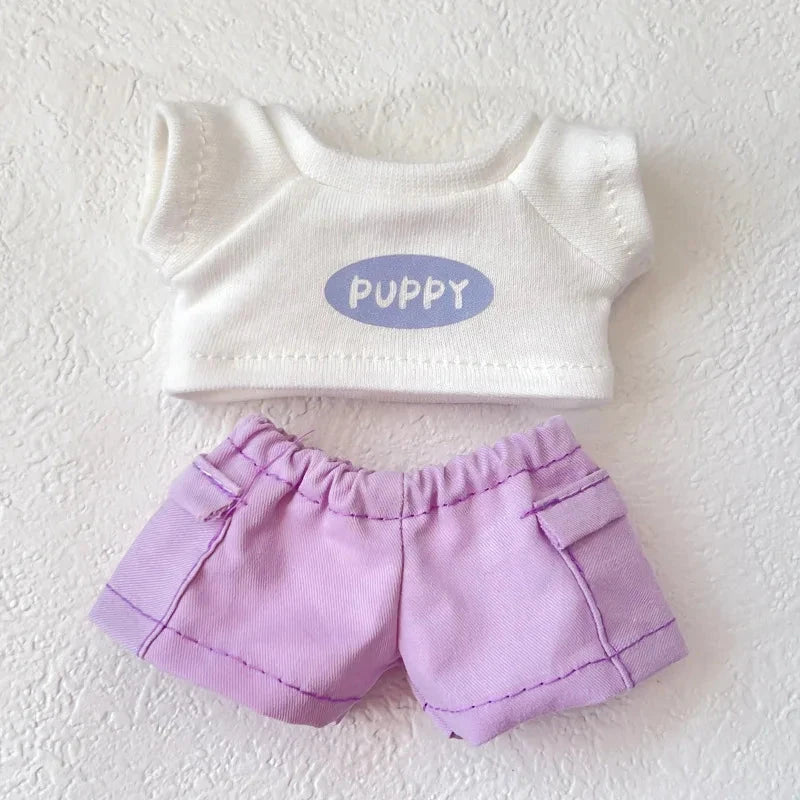 kawaiies-softtoys-plushies-kawaii-plush-. Pink and Purple Puppy Besties Labubu Outfit Accessories 