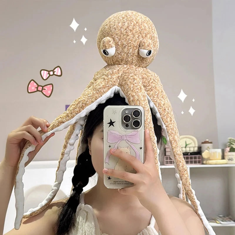 kawaiies-softtoys-plushies-kawaii-plush-Pink Brown Funny Octopus Plushies Soft toy 