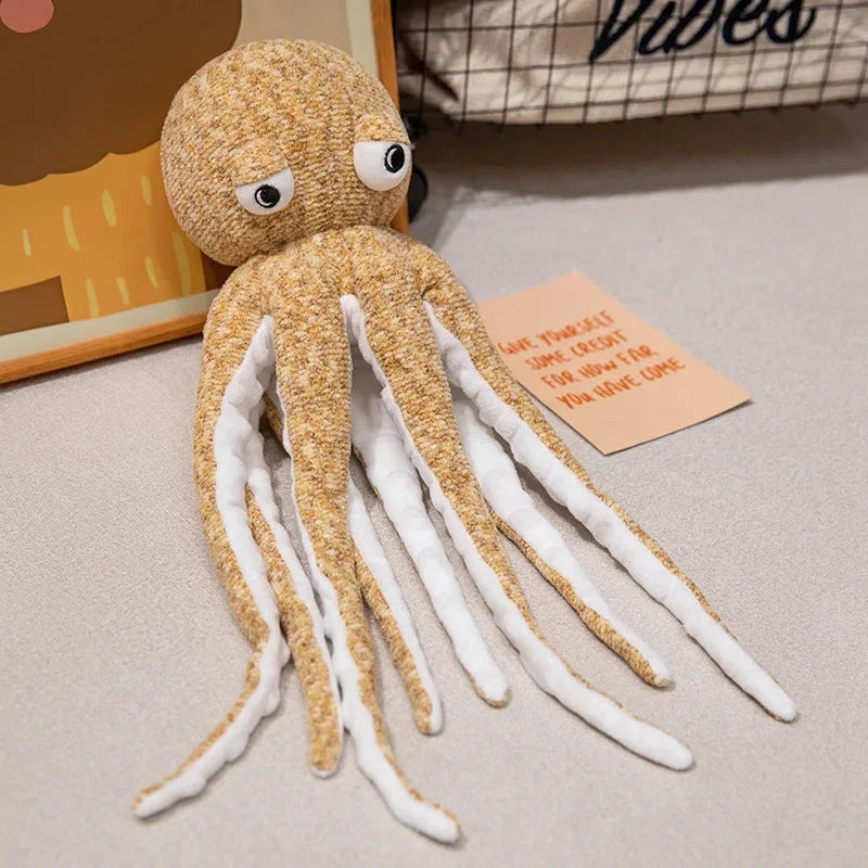 kawaiies-softtoys-plushies-kawaii-plush-Pink Brown Funny Octopus Plushies Soft toy Brown 40cm 