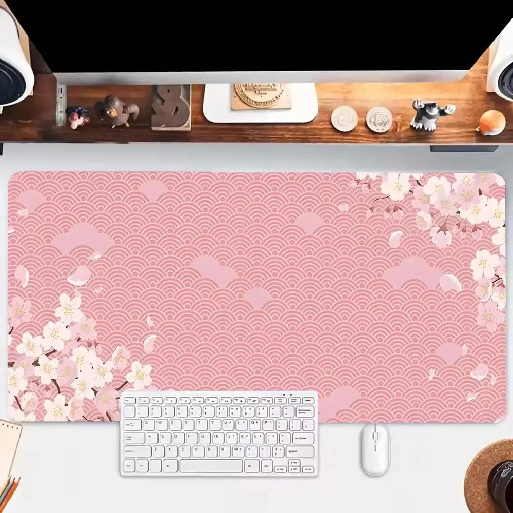 kawaiies-softtoys-plushies-kawaii-plush-Pink Sakura Blossom Large Mouse Pad Home Decor 
