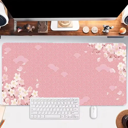 kawaiies-softtoys-plushies-kawaii-plush-Pink Sakura Blossom Large Mouse Pad Home Decor 