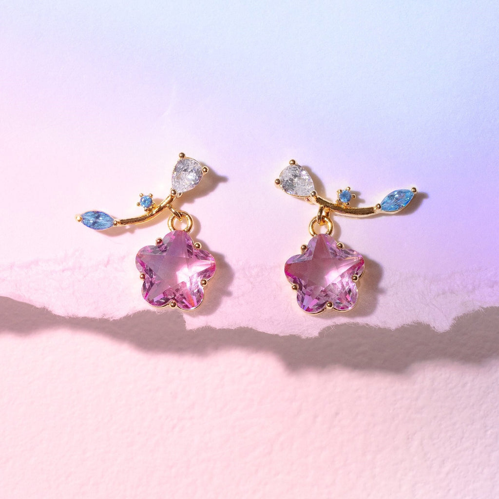 kawaiies-softtoys-plushies-kawaii-plush-Pink Shooting Star Gold-Plated Stud Earrings Earrings 