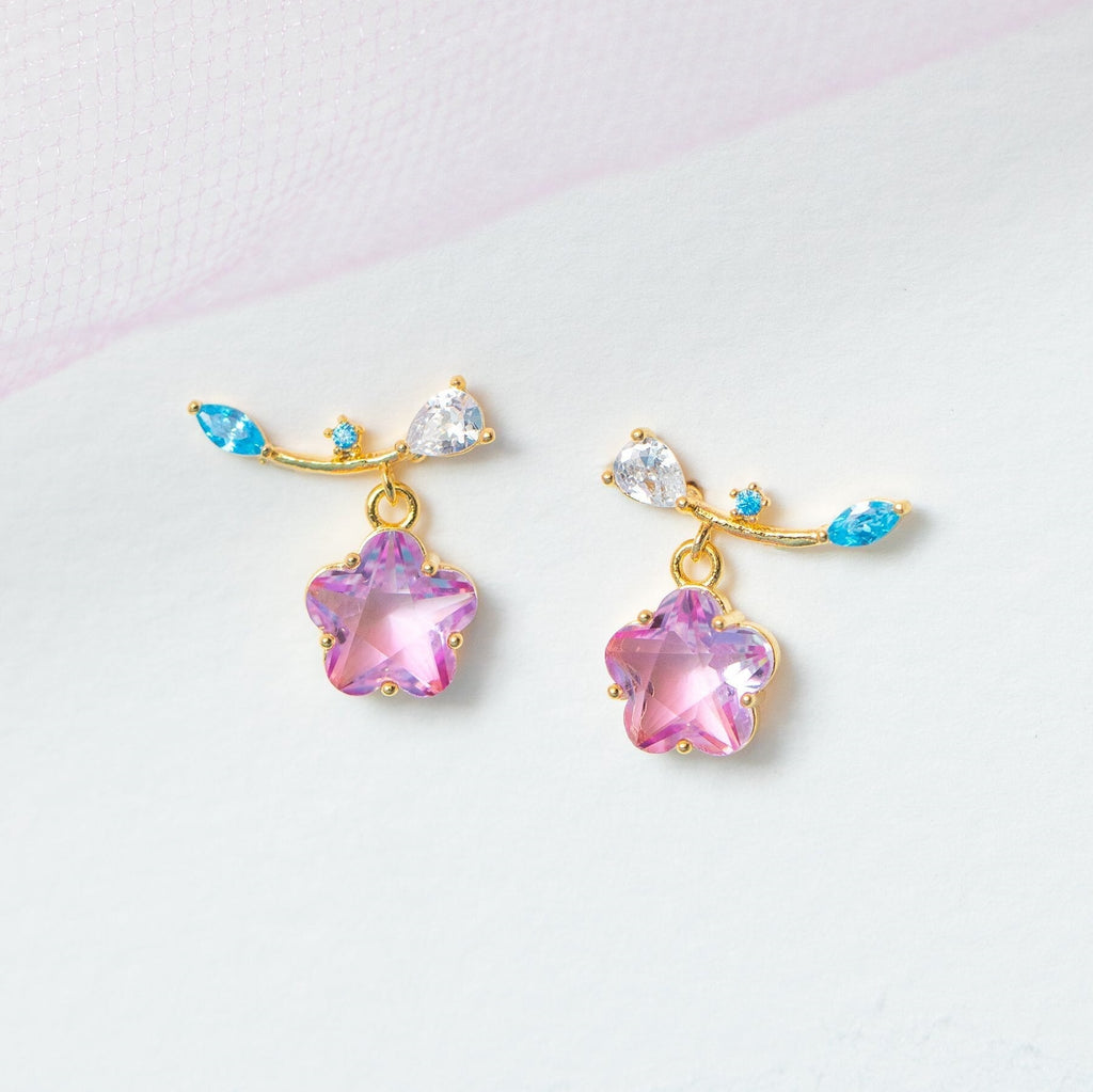 kawaiies-softtoys-plushies-kawaii-plush-Pink Shooting Star Gold-Plated Stud Earrings Earrings Gold 