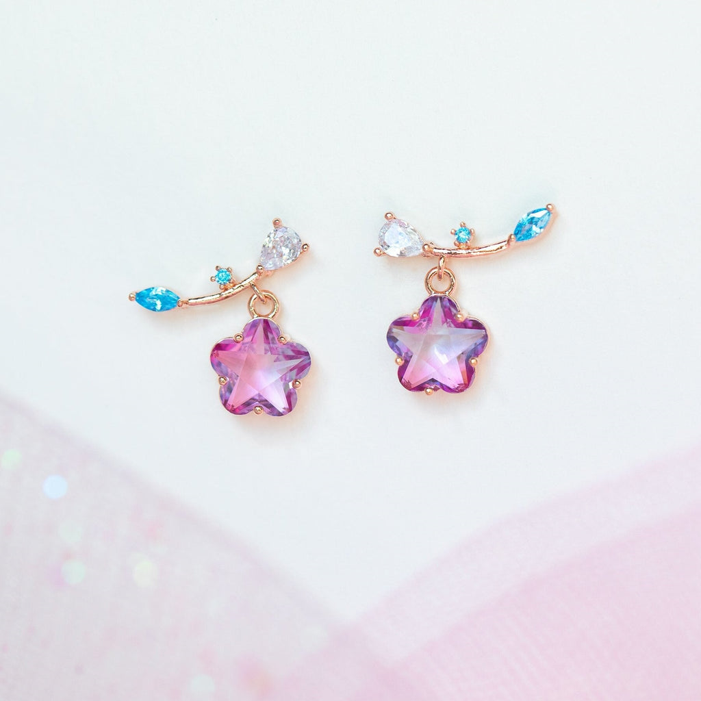 kawaiies-softtoys-plushies-kawaii-plush-Pink Shooting Star Gold-Plated Stud Earrings Earrings Rose Gold 