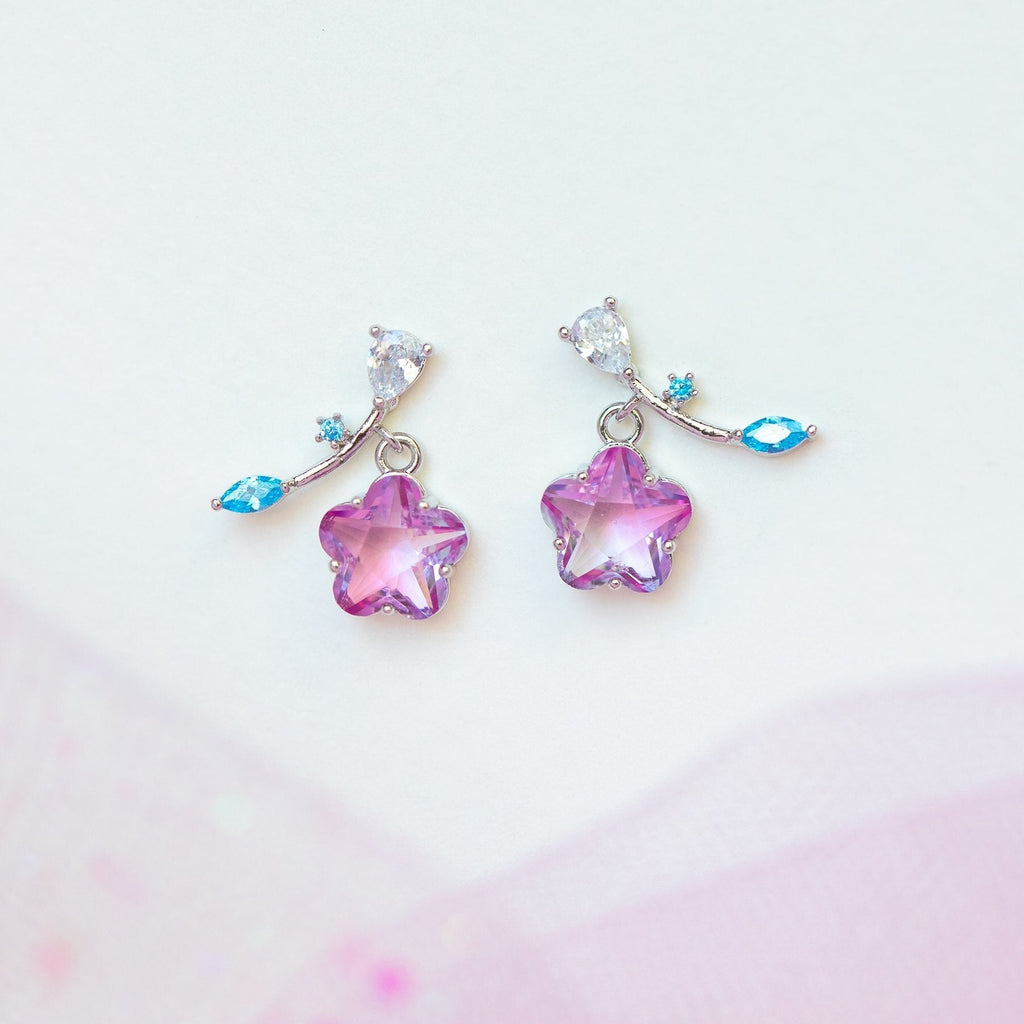kawaiies-softtoys-plushies-kawaii-plush-Pink Shooting Star Gold-Plated Stud Earrings Earrings Silver 