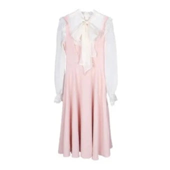kawaiies-softtoys-plushies-kawaii-plush-Pink White Vintage Fairytale Cottage Dress Apparel S 