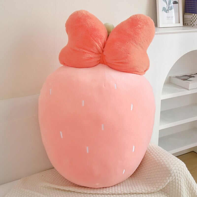 kawaiies-softtoys-plushies-kawaii-plush-Plumpy Strawberry Plushies | NEW Soft toy 25cm Light Pink 