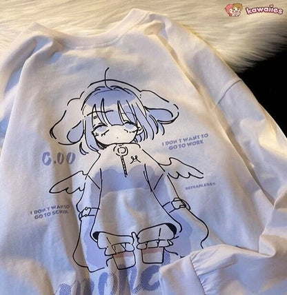 kawaiies-softtoys-plushies-kawaii-plush-Purple Anime Angel Women's Sweatshirt Sweatshirt 