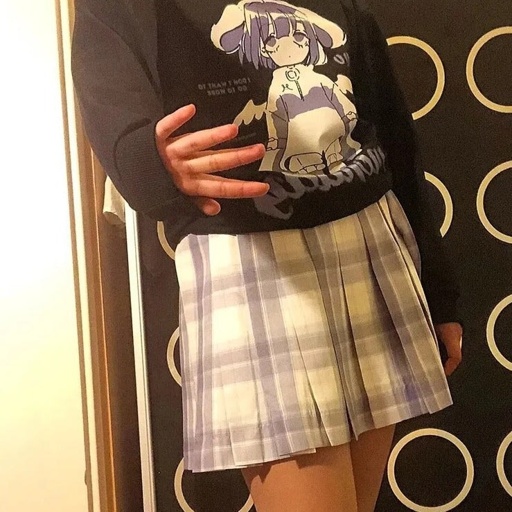 kawaiies-softtoys-plushies-kawaii-plush-Purple Anime Angel Women's Sweatshirt Sweatshirt 