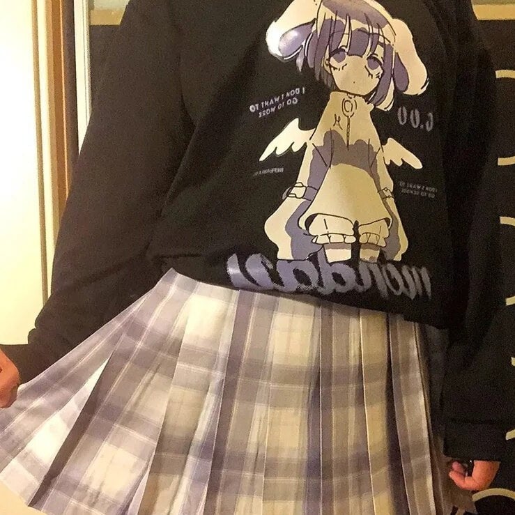 kawaiies-softtoys-plushies-kawaii-plush-Purple Anime Angel Women's Sweatshirt Sweatshirt 