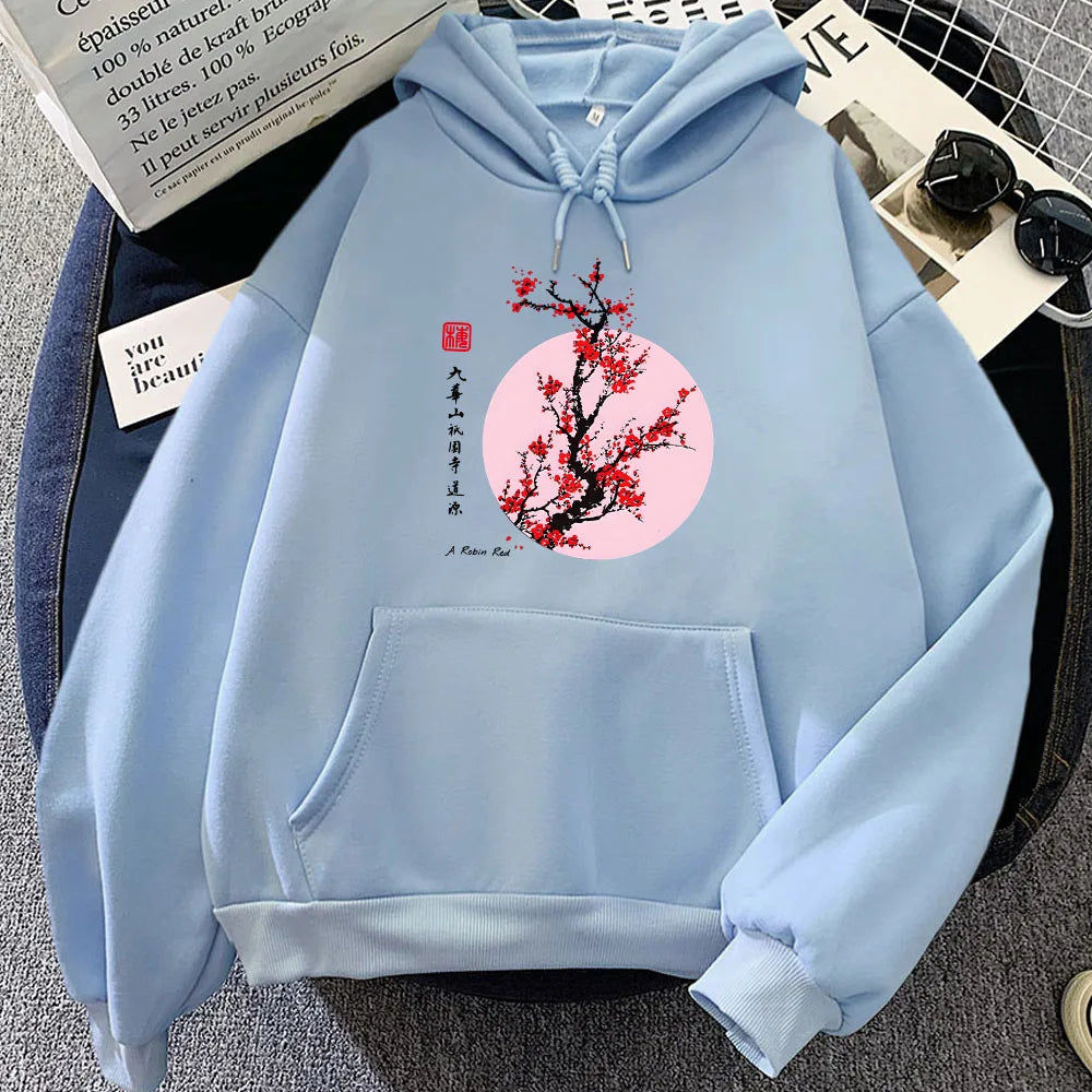 kawaiies-softtoys-plushies-kawaii-plush-Red Sakura Branch Moon Unisex Hoodie Apparel Sky Blue XS 
