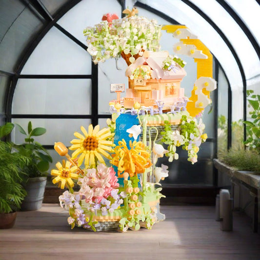 kawaiies-softtoys-plushies-kawaii-plush-Romantic Waterfall Orchard Villa Micro Building Blocks With Light Build it 