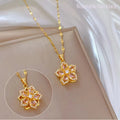 kawaiies-softtoys-plushies-kawaii-plush-Rotatable Sakura Flower Pendant Necklace Jewelry Pink 