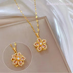 kawaiies-softtoys-plushies-kawaii-plush-Rotatable Sakura Flower Pendant Necklace Jewelry Pink 