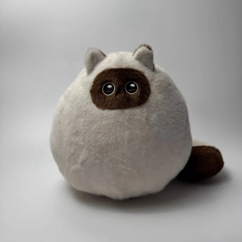 kawaiies-softtoys-plushies-kawaii-plush-Round Chubby Cat Angel Plush Soft toy Siamese Cat 