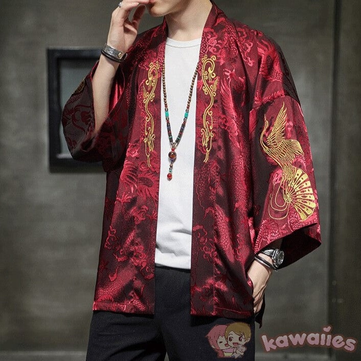 kawaiies-softtoys-plushies-kawaii-plush-Royal Red or Imperial White Crane Kimono Kimono 