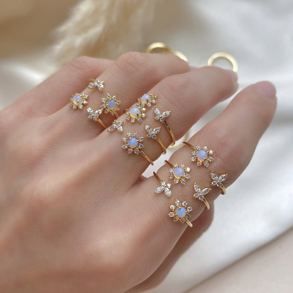 kawaiies-softtoys-plushies-kawaii-plush-Sakura Butterfly Gold-plated Adjustable Rings | NEW Ring 