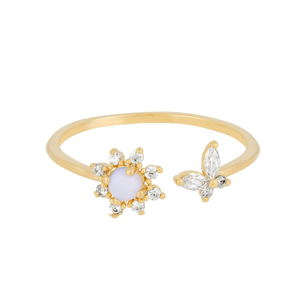 kawaiies-softtoys-plushies-kawaii-plush-Sakura Butterfly Gold-plated Adjustable Rings | NEW Ring Gold 