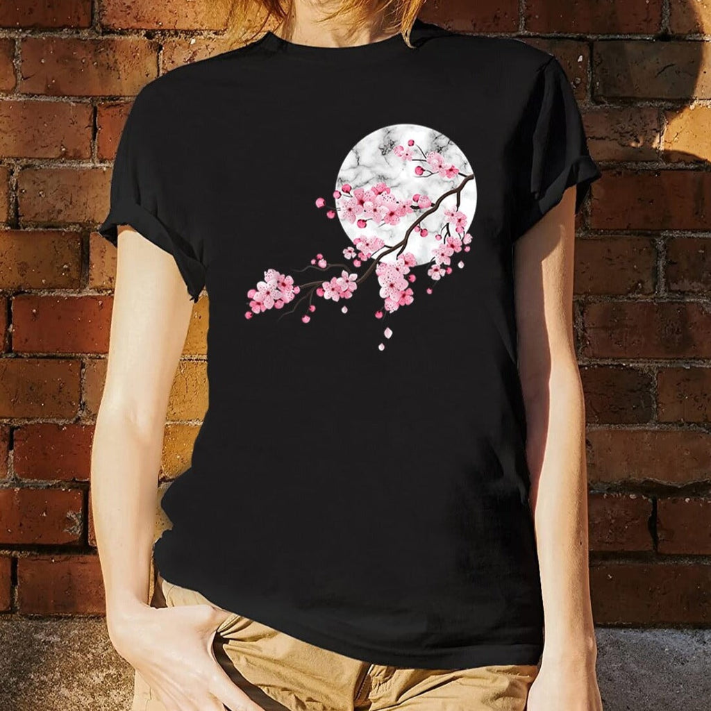 kawaiies-softtoys-plushies-kawaii-plush-Sakura Cherry Blossom Full Moon Cotton Tee Apparel 