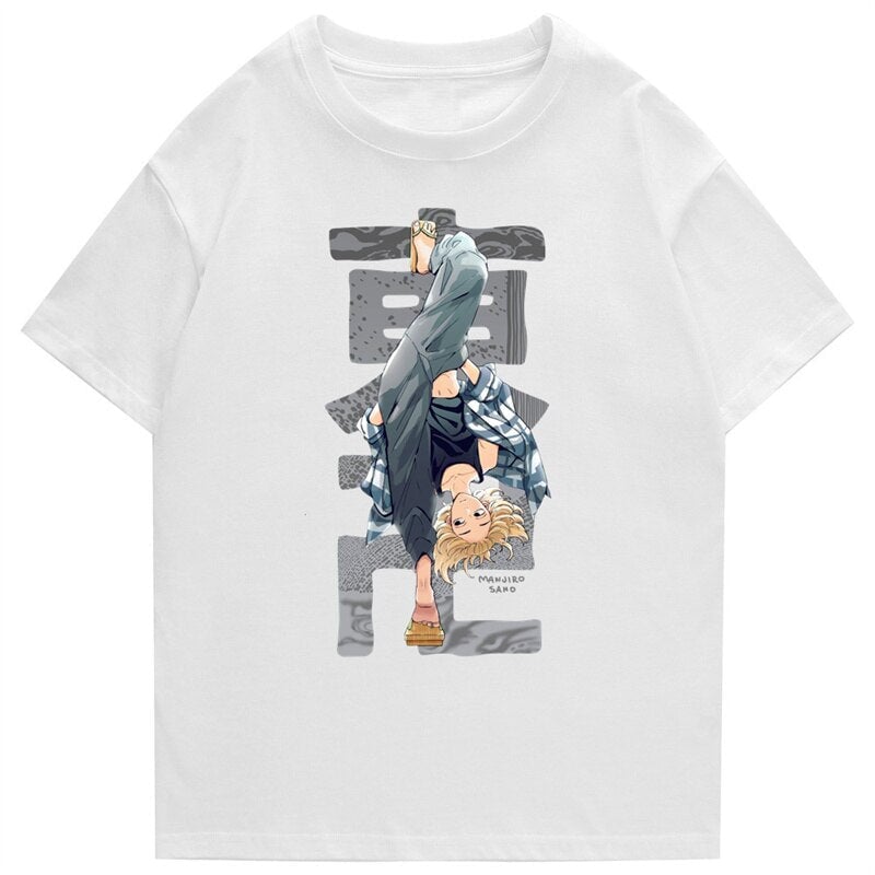 kawaiies-softtoys-plushies-kawaii-plush-Sano Manjiro East Manji Print Tee Tops White S 