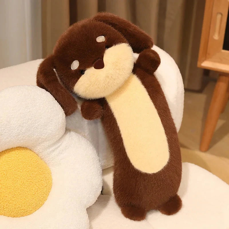 kawaiies-softtoys-plushies-kawaii-plush-Sausage Dog Long Snuggle Buddy Soft toy Brown 35cm 